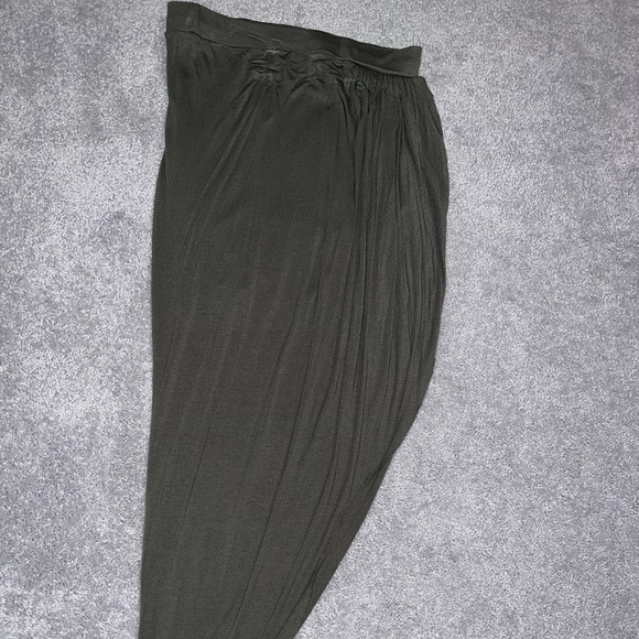 Express Olive Green High-Low Maxi - Picture 3 of 5